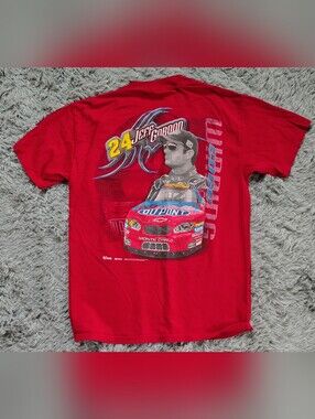 Jeff Gordon #24 Dupont Vintage Chase Authentics Red Racing T-Shirt Size Small